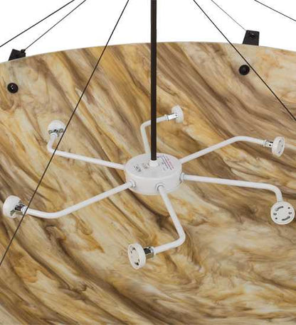 Araneta 6 Light 49" Wide Semi-Flush Bowl Ceiling Fixture - Oil Rubbed Bronze Finish - GU24 Bulb Base