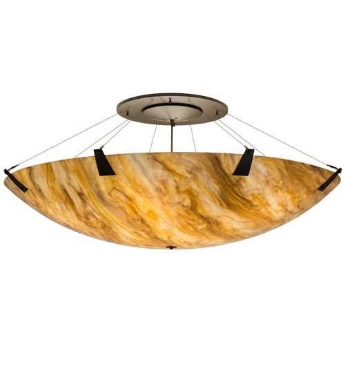 Araneta 12 Light 61" Wide Semi-Flush Bowl Ceiling Fixture - Oil Rubbed Bronze Finish - Medium Bulb Base