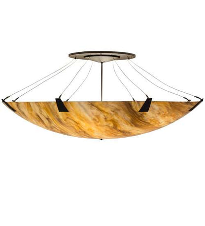 Araneta 12 Light 61" Wide Semi-Flush Bowl Ceiling Fixture - Oil Rubbed Bronze Finish - Medium Bulb Base