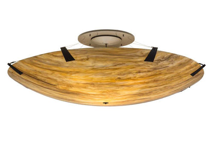 Araneta 14 Light 72" Wide Semi-Flush Bowl Ceiling Fixture - Oil Rubbed Bronze Finish - GU24 Bulb Base