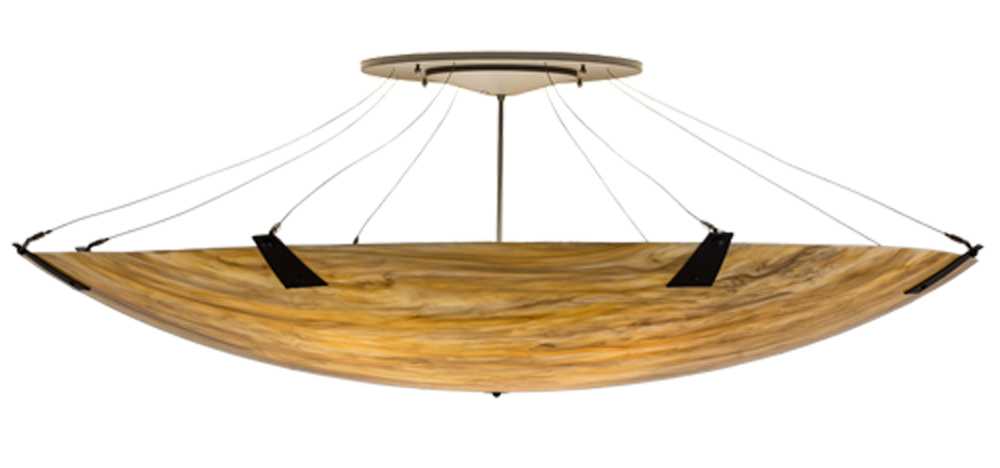 Araneta 14 Light 72" Wide Semi-Flush Bowl Ceiling Fixture - Oil Rubbed Bronze Finish - GU24 Bulb Base