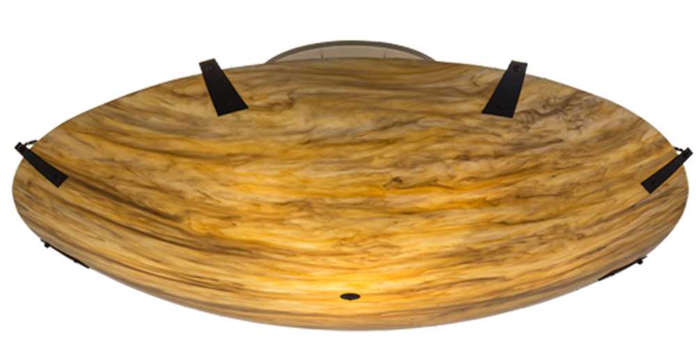 Araneta 14 Light 72" Wide Semi-Flush Bowl Ceiling Fixture - Oil Rubbed Bronze Finish - GU24 Bulb Base