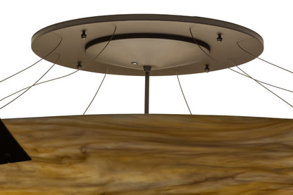Araneta 14 Light 72" Wide Semi-Flush Bowl Ceiling Fixture - Oil Rubbed Bronze Finish - GU24 Bulb Base