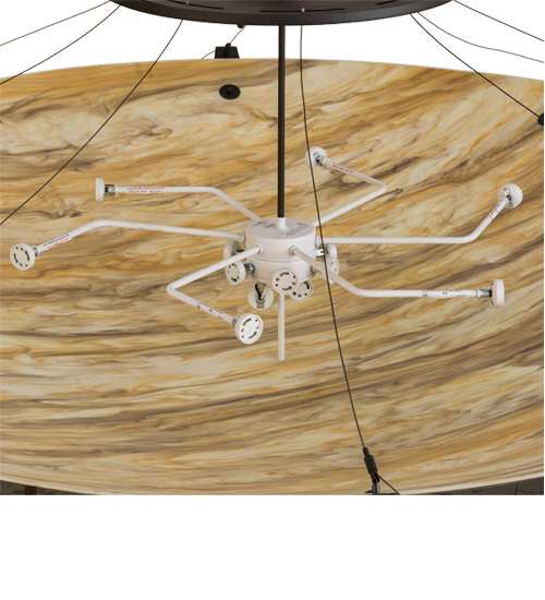Araneta 14 Light 72" Wide Semi-Flush Bowl Ceiling Fixture - Oil Rubbed Bronze Finish - GU24 Bulb Base