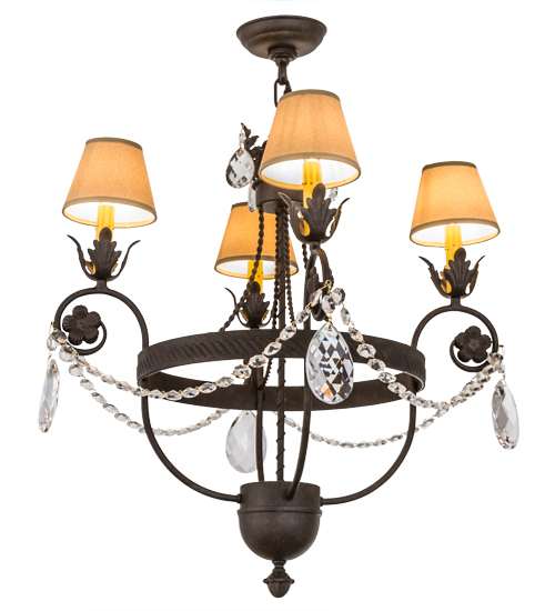 Antonia 4 Light 26" Wide Ring Chandelier