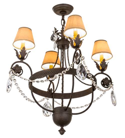 Antonia 4 Light 26" Wide Ring Chandelier