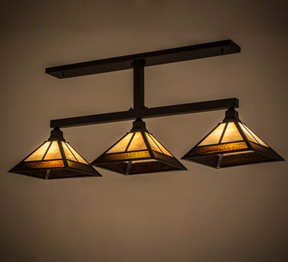 Mission 3 Light 13" Wide Linear Pendant