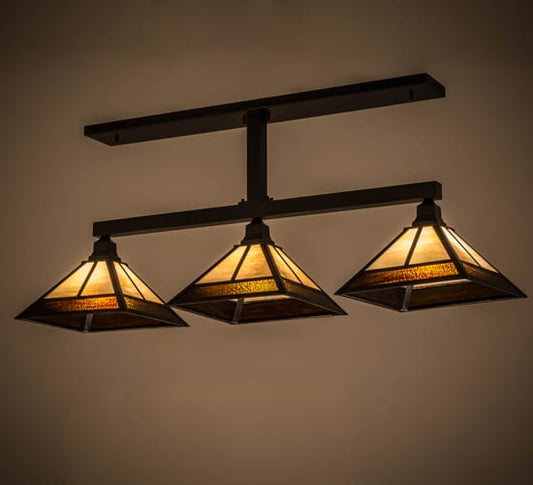Mission 3 Light 13" Wide Linear Pendant