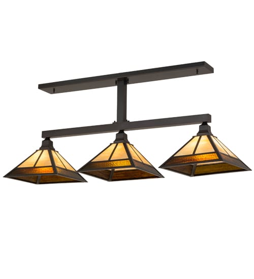 Mission 3 Light 13" Wide Linear Pendant