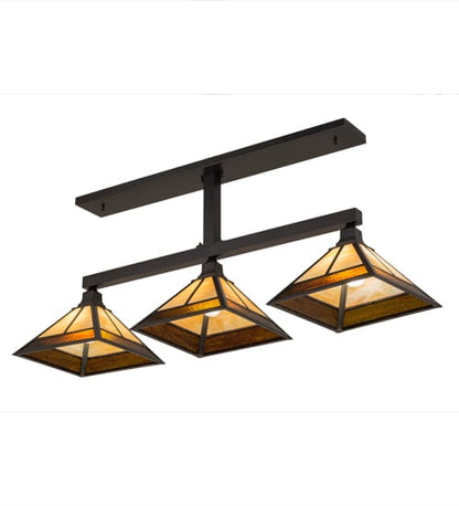 Mission 3 Light 13" Wide Linear Pendant