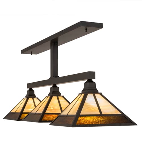 Mission 3 Light 13" Wide Linear Pendant