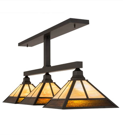 Mission 3 Light 13" Wide Linear Pendant