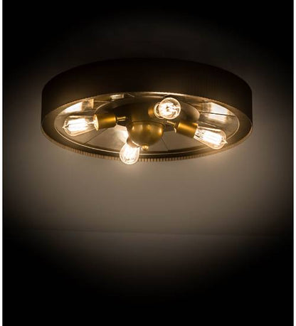 Tennessee 4 Light 24" Wide Semi-Flush Ceiling Fixture