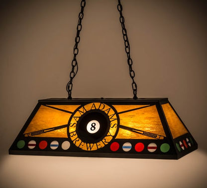 Personalized 9 Light 17" Wide Billiard Linear Pendant