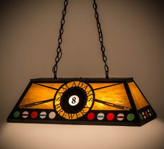 Personalized 9 Light 17" Wide Billiard Linear Pendant
