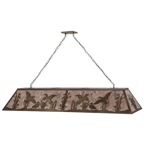 Ducks in Flight 12 Light 17" Wide Linear Pendant