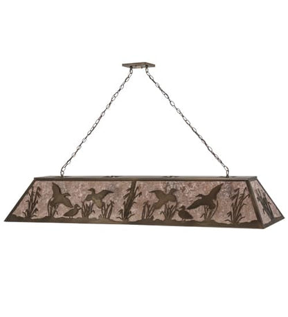 Ducks in Flight 12 Light 17" Wide Linear Pendant