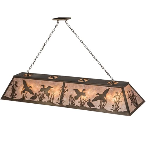 Ducks in Flight 12 Light 17" Wide Linear Pendant