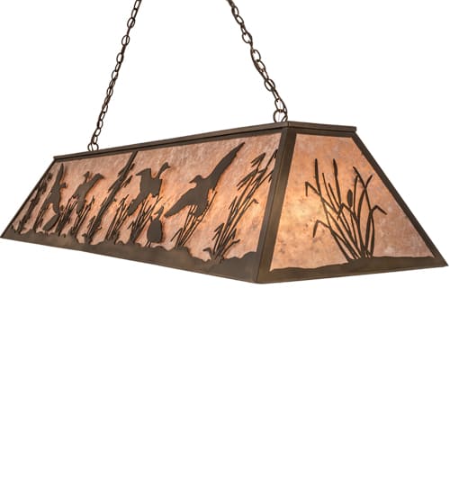 Ducks in Flight 12 Light 17" Wide Linear Pendant