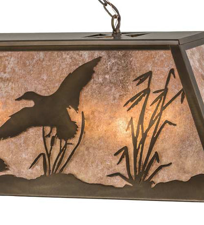 Ducks in Flight 12 Light 17" Wide Linear Pendant