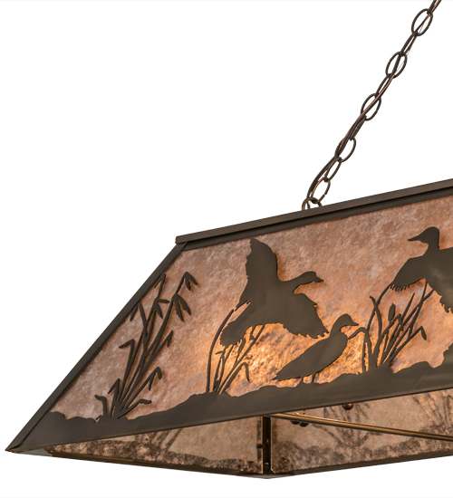 Ducks in Flight 12 Light 17" Wide Linear Pendant