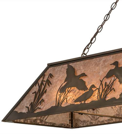 Ducks in Flight 12 Light 17" Wide Linear Pendant