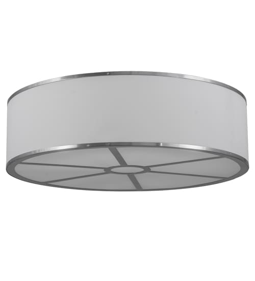 Cilindro 6 Light 36" Wide Semi-Flush Drum Ceiling Fixture - Chrome Finish - GU24 Bulb Base