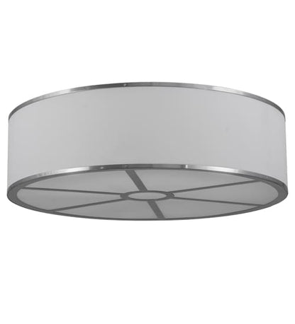 Cilindro 6 Light 36" Wide Semi-Flush Drum Ceiling Fixture - Chrome Finish - GU24 Bulb Base