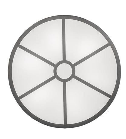 Cilindro 6 Light 36" Wide Semi-Flush Drum Ceiling Fixture - Chrome Finish - GU24 Bulb Base