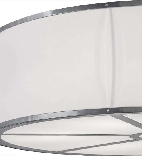Cilindro 6 Light 36" Wide Semi-Flush Drum Ceiling Fixture - Chrome Finish - GU24 Bulb Base