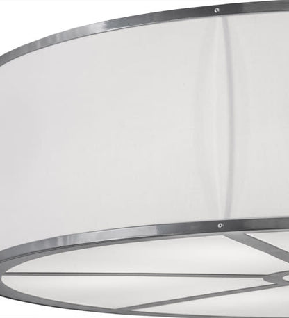 Cilindro 6 Light 36" Wide Semi-Flush Drum Ceiling Fixture - Chrome Finish - GU24 Bulb Base