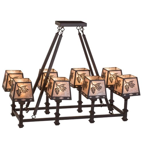 Balsam Pine 8 Light 18" Wide Linear Chandelier