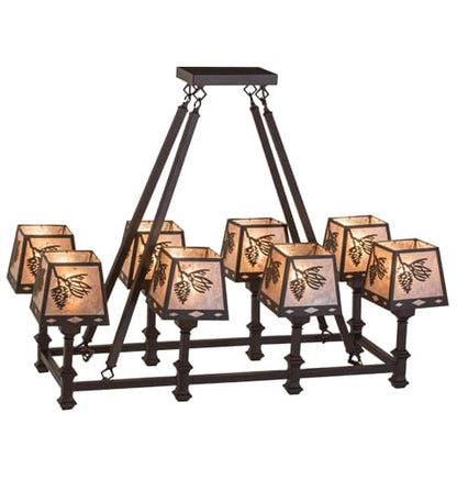 Balsam Pine 8 Light 18" Wide Linear Chandelier