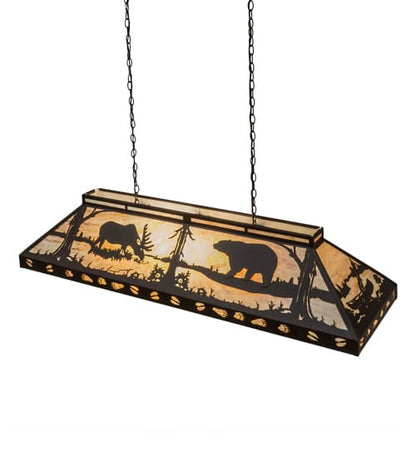 Moose and Black Bear 9 Light 18" Wide Linear Pendant