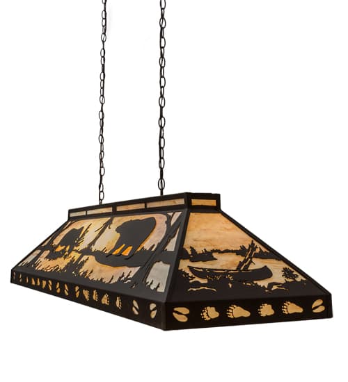 Moose and Black Bear 9 Light 18" Wide Linear Pendant
