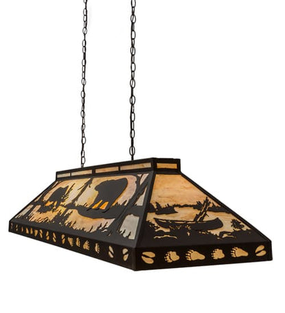 Moose and Black Bear 9 Light 18" Wide Linear Pendant