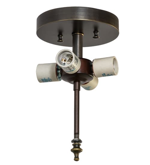 Vincent Honeycomb 4 Light 20" Wide Semi-Flush Bowl Ceiling Fixture with Beige Glass Shade - Craftsman Brown Finish