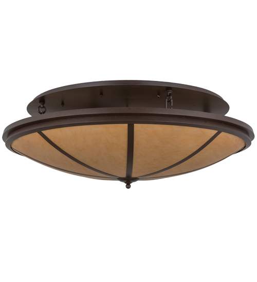 Commerce 8 Light 48" Wide Semi-Flush Bowl Ceiling Fixture - Cafe-Noir Finish