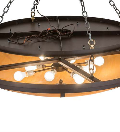 Commerce 8 Light 48" Wide Semi-Flush Bowl Ceiling Fixture - Cafe-Noir Finish