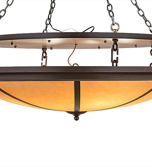 Commerce 8 Light 48" Wide Semi-Flush Bowl Ceiling Fixture - Cafe-Noir Finish