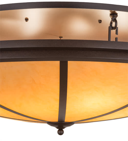 Commerce 8 Light 48" Wide Semi-Flush Bowl Ceiling Fixture - Cafe-Noir Finish