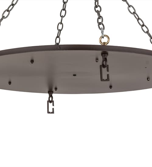 Commerce 8 Light 48" Wide Semi-Flush Bowl Ceiling Fixture - Cafe-Noir Finish