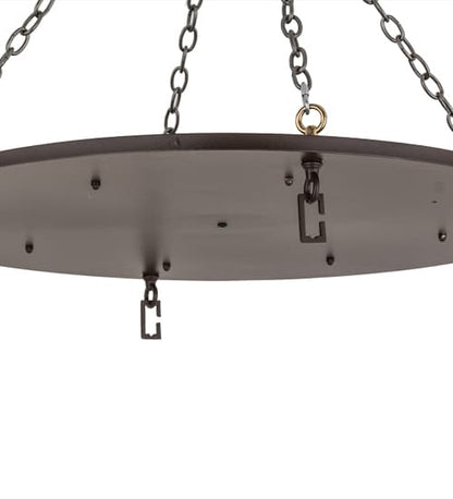 Commerce 8 Light 48" Wide Semi-Flush Bowl Ceiling Fixture - Cafe-Noir Finish