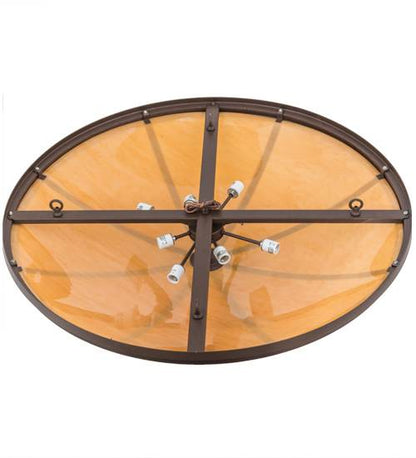 Commerce 8 Light 48" Wide Semi-Flush Bowl Ceiling Fixture - Cafe-Noir Finish