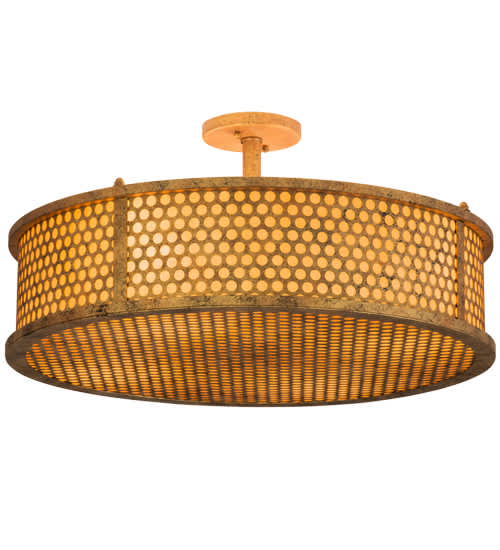 Cilindro Luciano 4 Light 24" Wide Semi-Flush Drum Ceiling Fixture