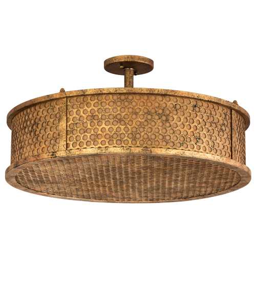 Cilindro Luciano 4 Light 24" Wide Semi-Flush Drum Ceiling Fixture