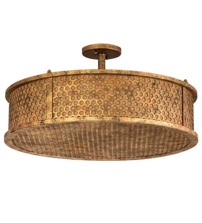Cilindro Luciano 4 Light 24" Wide Semi-Flush Drum Ceiling Fixture
