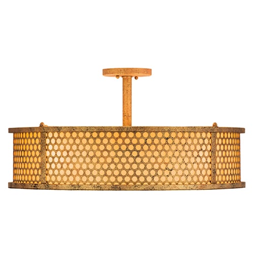 Cilindro Luciano 4 Light 24" Wide Semi-Flush Drum Ceiling Fixture