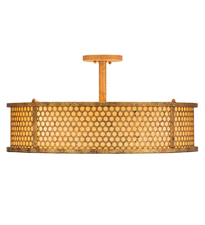 Cilindro Luciano 4 Light 24" Wide Semi-Flush Drum Ceiling Fixture