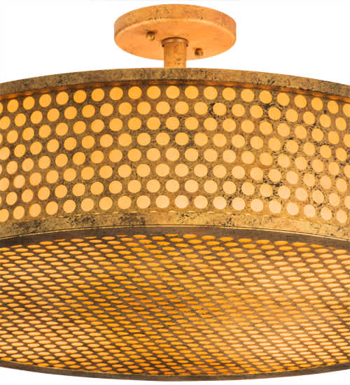 Cilindro Luciano 4 Light 24" Wide Semi-Flush Drum Ceiling Fixture